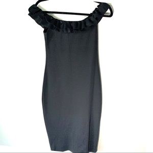 Zara off shoulder black dress small